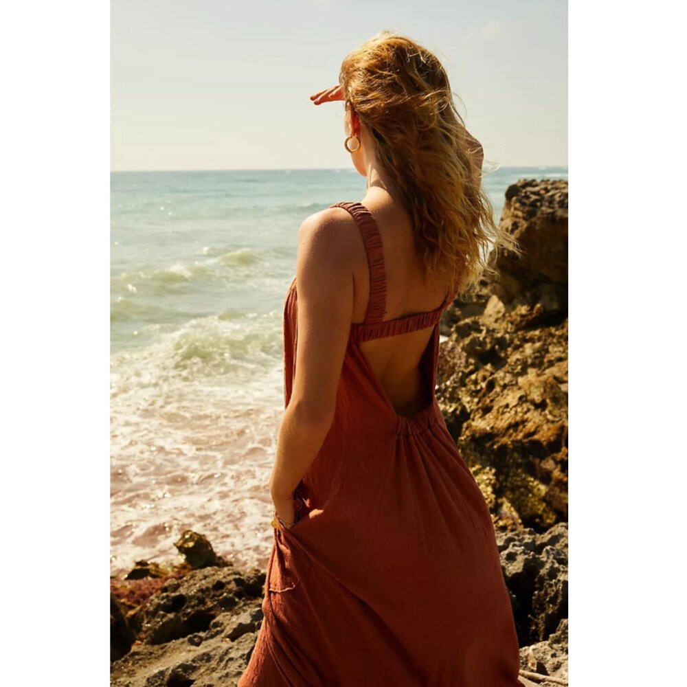 Free People Beach Rust Maxi Dress